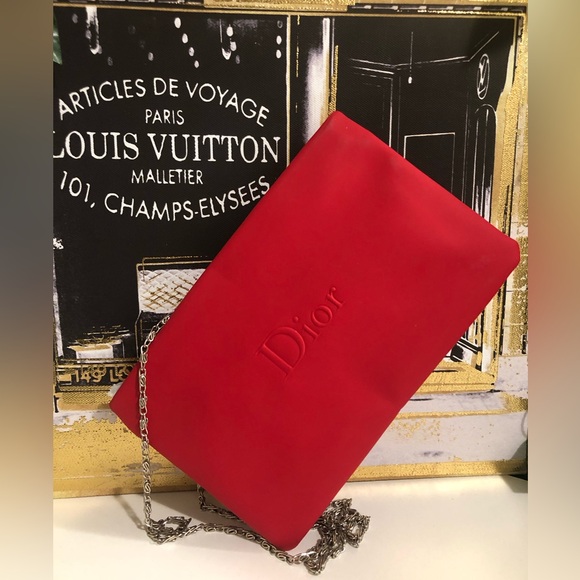 Authentic DIOR Red Restyled-Repurposed to Crossbody/ Fanny-Belt Bag Beauty Case - Picture 7 of 13